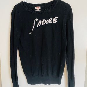Black sweater “j’adore”